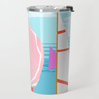 Quepasa - memphis throwback retro minimal modern neon boating yacht club sailing summer sport Travel Mug Gallery Image 2