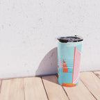 Quepasa - memphis throwback retro minimal modern neon boating yacht club sailing summer sport Travel Mug Gallery Image 4