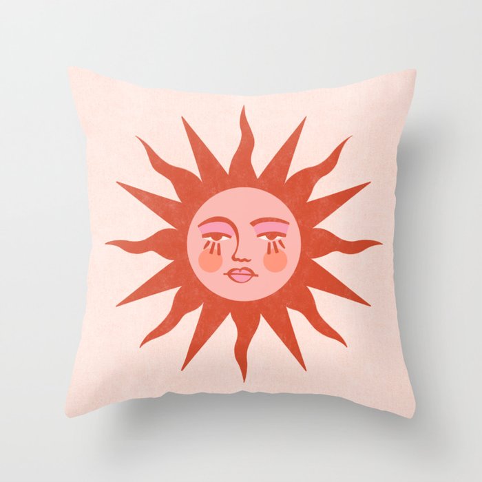 Bohemian Sun Throw Pillow Gallery Image 1