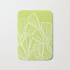Minimal Modern Green Tropical Abstract Bath Mat Gallery Image 1