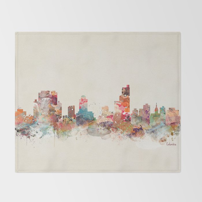 columbia south carolina Throw Blanket Gallery Image 2