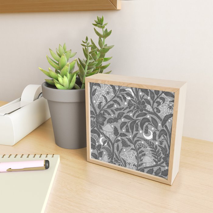 Mysterious Garden - Grayscale  Mini Art Print Gallery Image 2