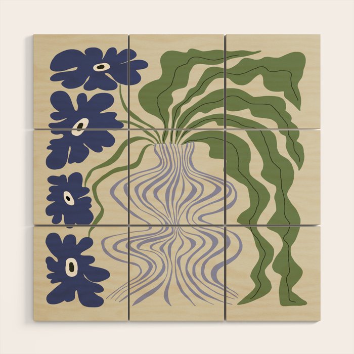 Dropping leaf plant  Wood Wall Art Gallery Image 1
