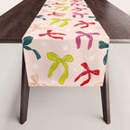 Festive Bows And Ribbons Pattern Table Runner Gallery Image 1