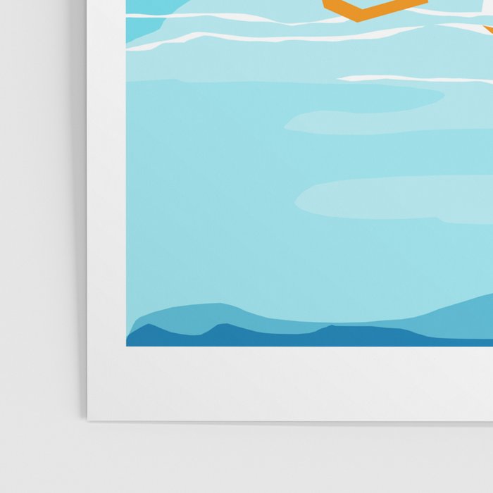 Tight - memphis throwback retro vintage classic sport boating yachting sailboat harbor sea ocean art Poster Gallery Image 3