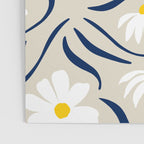Harper Floral Prints, Ivory, Yellow Navy Blue Poster Gallery Image 3