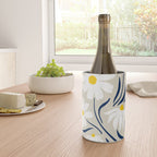 Harper Floral Prints, Ivory, Yellow Navy Blue Wine Chiller Gallery Image 4