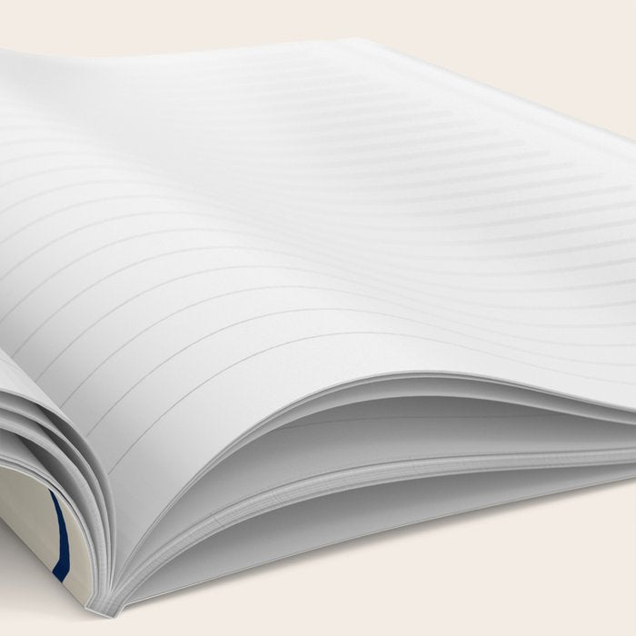 Harper Floral Prints, Ivory, Yellow Navy Blue Notebook Gallery Image 2