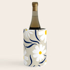 Harper Floral Prints, Ivory, Yellow Navy Blue Wine Chiller Gallery Image 2