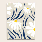 Harper Floral Prints, Ivory, Yellow Navy Blue Notebook Gallery Image 4