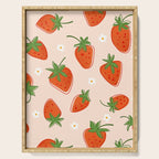 Red Strawberries Pattern Serving Tray Gallery Image 1