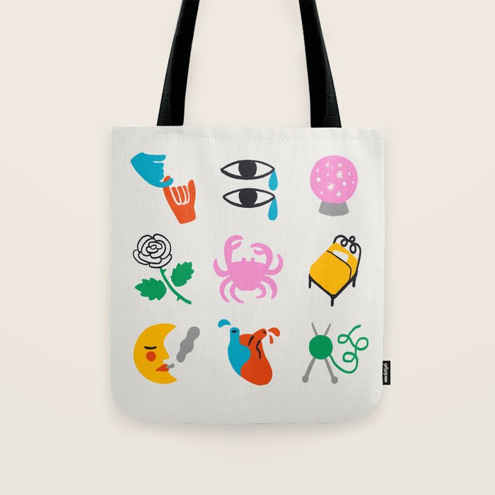 Cancer Emoji Tote Bag Gallery Image 1
