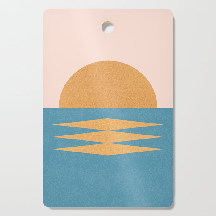 Sunrise Geometric - Midcentury Style Cutting Board Gallery Image 1