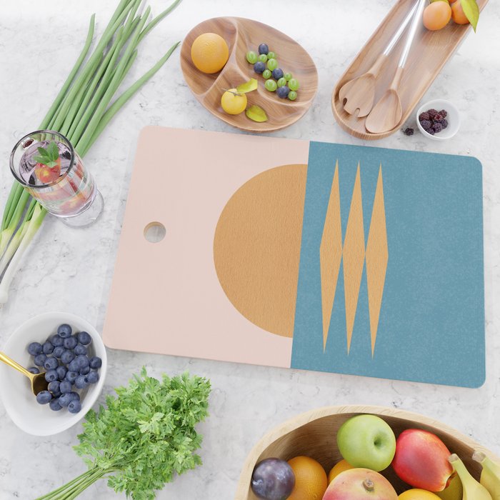 Sunrise Geometric - Midcentury Style Cutting Board Gallery Image 2
