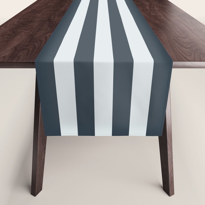 Nautical Deep Blue Stripes - Cozy Heirloom Table Runner Gallery Image 1