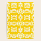 Mid Century Modern Atomic Rings Pattern Yellow Poster Gallery Image 4