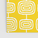 Mid Century Modern Atomic Rings Pattern Yellow Poster Gallery Image 3