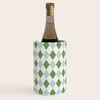 Green and Blue Argyle Plaid Wine Chiller Gallery Image 2