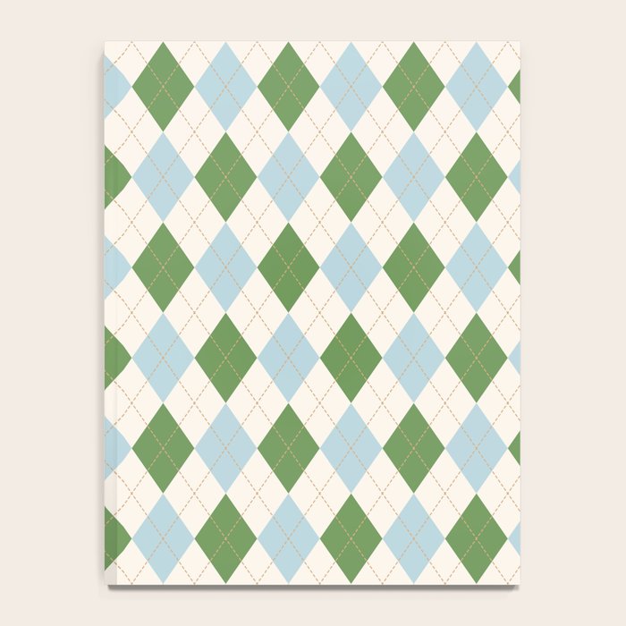 Green and Blue Argyle Plaid Notebook Gallery Image 4