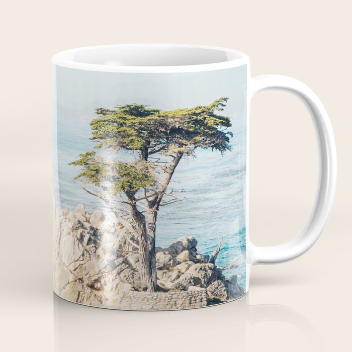 Lone Cypress Tree - Coastal California Landscape Photography Coffee Mug Gallery Image 1