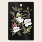 Magnolias Flowers Black Cutting Board Gallery Image 1