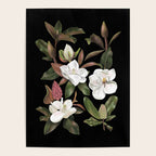 Magnolias Flowers Black Poster Gallery Image 4