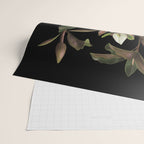 Magnolias Flowers Black Wrapping Paper Gallery Image 2