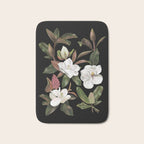 Magnolias Flowers Black Bath Mat Gallery Image 1
