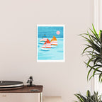 Popin - memphis sports retro throwback neon sailing sailboat cool rad gnarly trendy watersports Poster Gallery Image 2