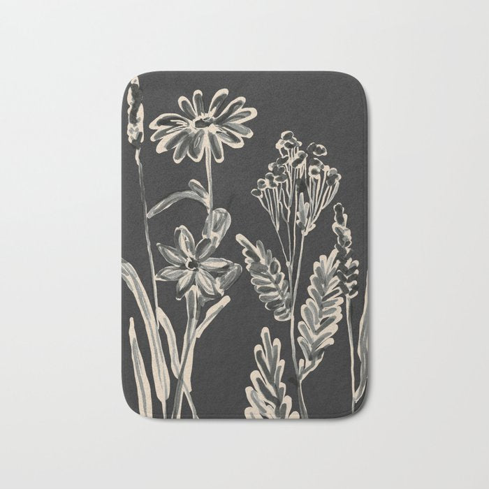 Minimalist wildflowers 3 Bath Mat Gallery Image 1