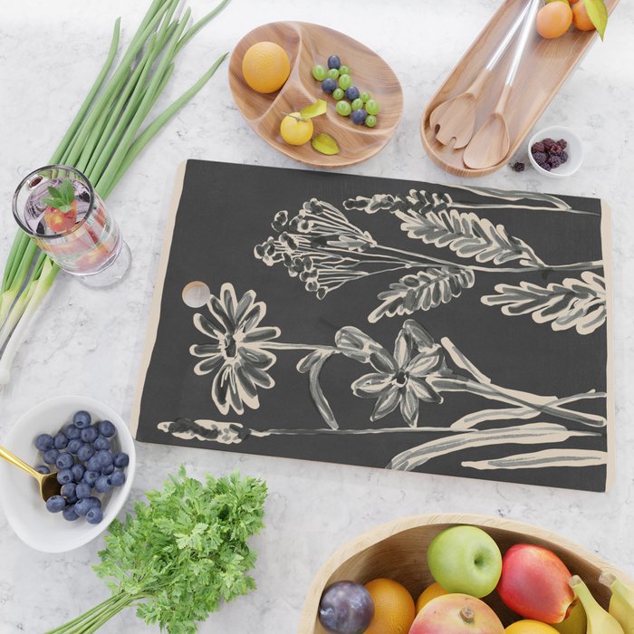 Minimalist wildflowers 3 Cutting Board Gallery Image 2
