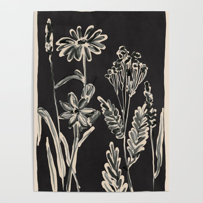 Minimalist wildflowers 3 Poster Gallery Image 1