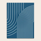 Geometric Lines in night Blue 16 (Rainbow Abstract) Notebook Gallery Image 4