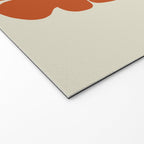 Bold retro flower with check  Welcome Mat Gallery Image 2