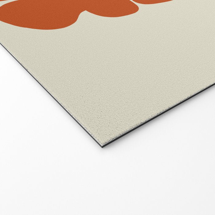 Bold retro flower with check  Welcome Mat Gallery Image 2