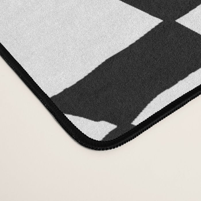 Bold retro flower with check  Desk Mat Gallery Image 4