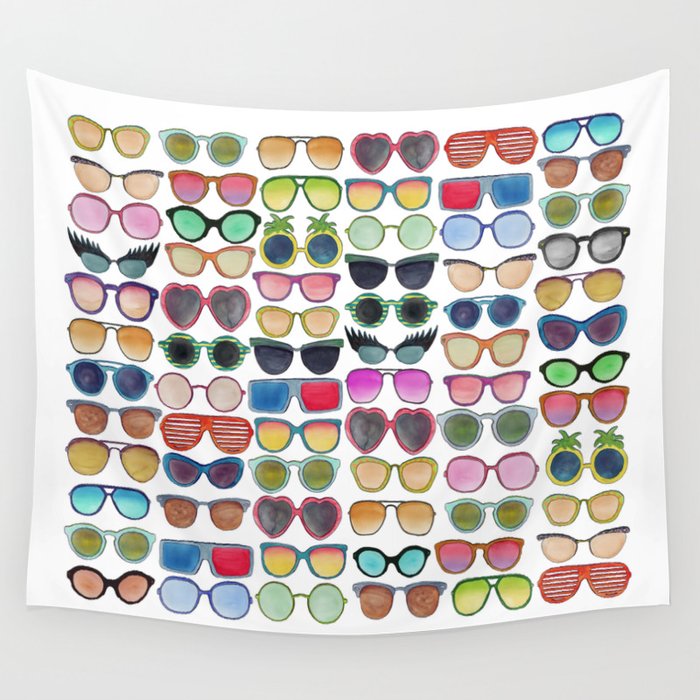 Sunglasses by Veronique de Jong Wall Tapestry Gallery Image 4