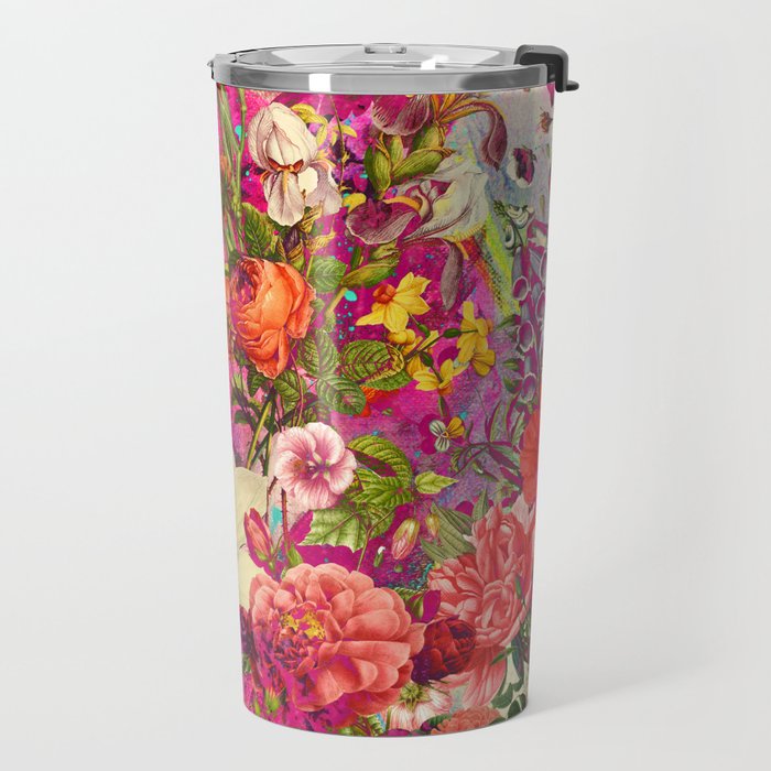 Atomic Garden - Vibrant Flowers Travel Mug Gallery Image 2