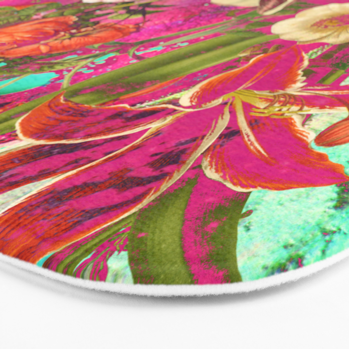 Atomic Garden - Vibrant Flowers Bath Mat Gallery Image 3