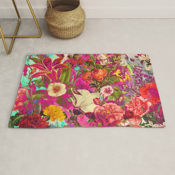 Atomic Garden - Vibrant Flowers Rug Gallery Image 1