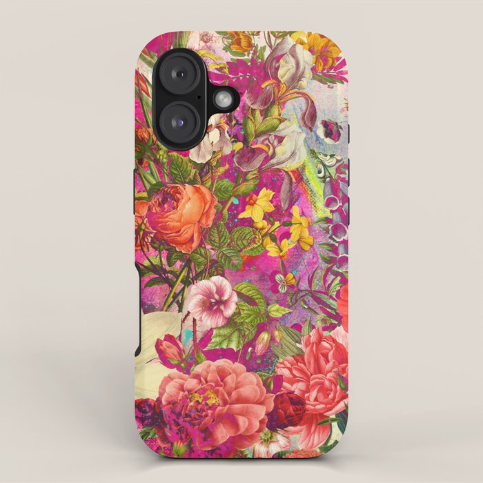 Atomic Garden - Vibrant Flowers iPhone Case Gallery Image 1