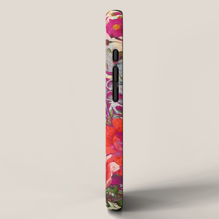 Atomic Garden - Vibrant Flowers iPhone Case Gallery Image 2