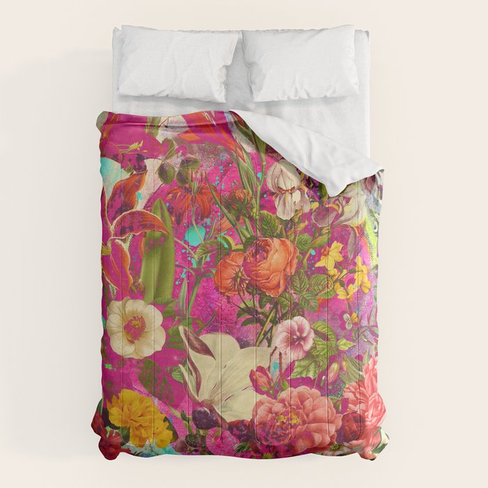 Atomic Garden - Vibrant Flowers Comforter Gallery Image 6
