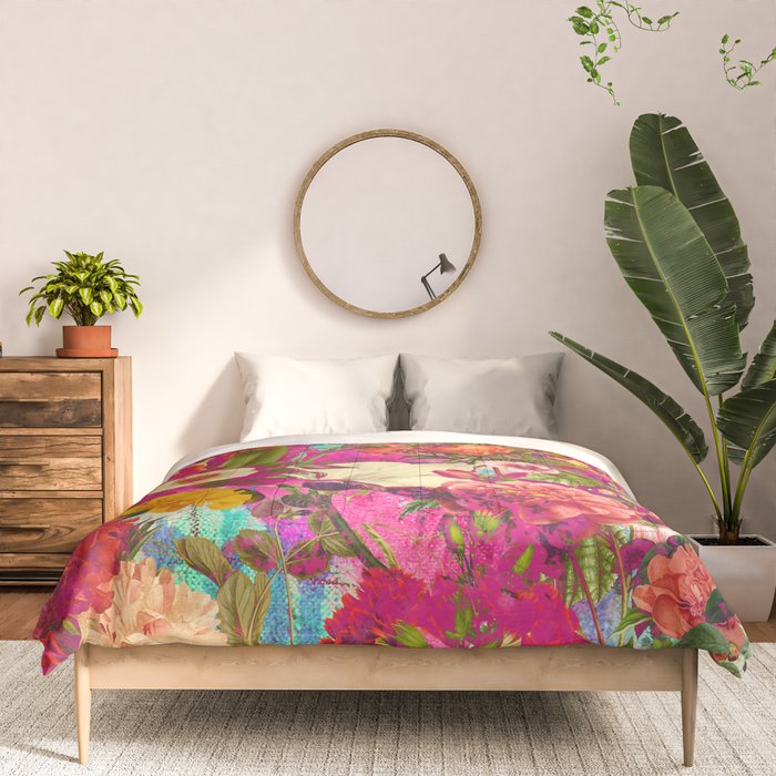 Atomic Garden - Vibrant Flowers Comforter Gallery Image 3
