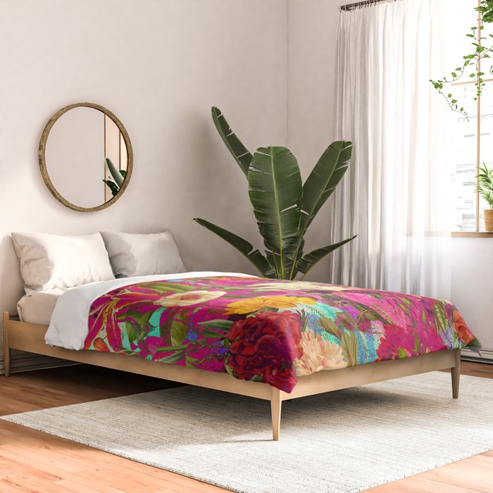 Atomic Garden - Vibrant Flowers Comforter Gallery Image 2