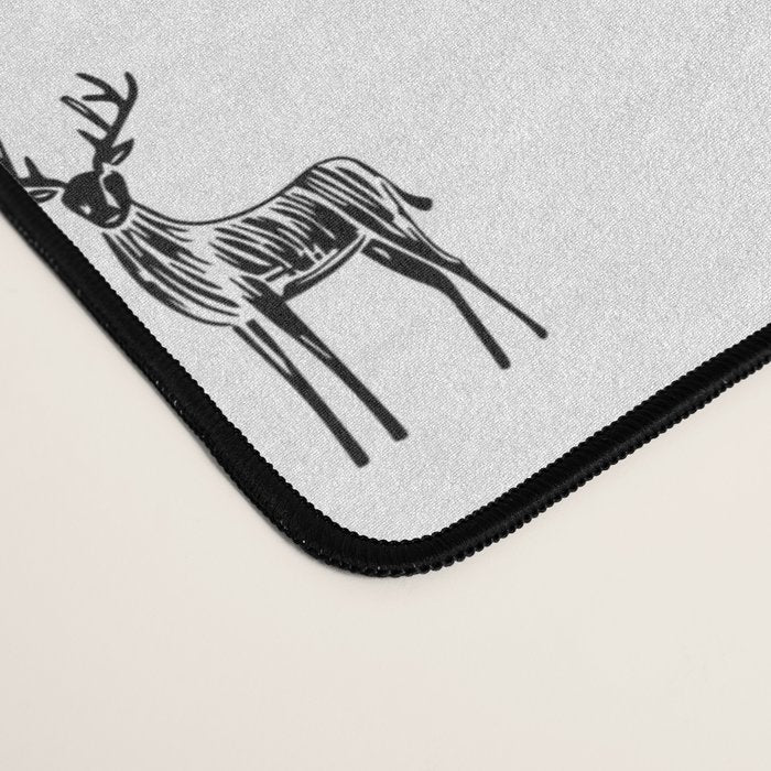 Reindeer animal doodle art pattern Desk Mat Gallery Image 4