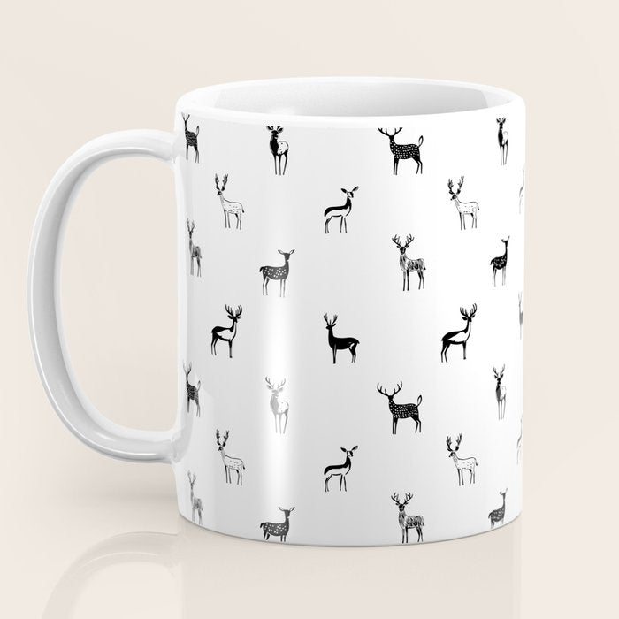 Reindeer animal doodle art pattern Coffee Mug Gallery Image 3