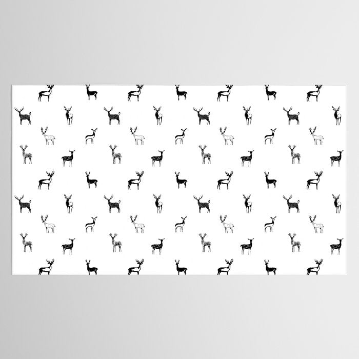 Reindeer animal doodle art pattern Tablecloth Gallery Image 2
