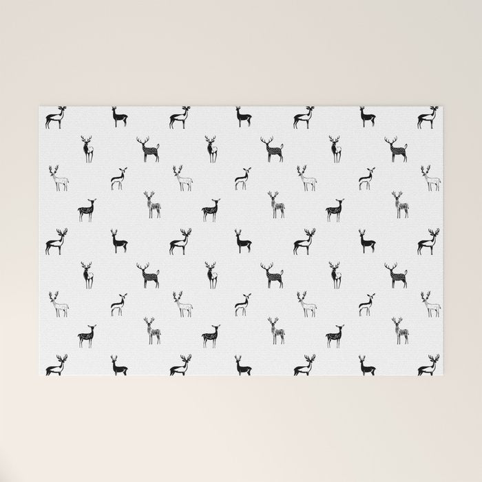 Reindeer animal doodle art pattern Welcome Mat Gallery Image 1