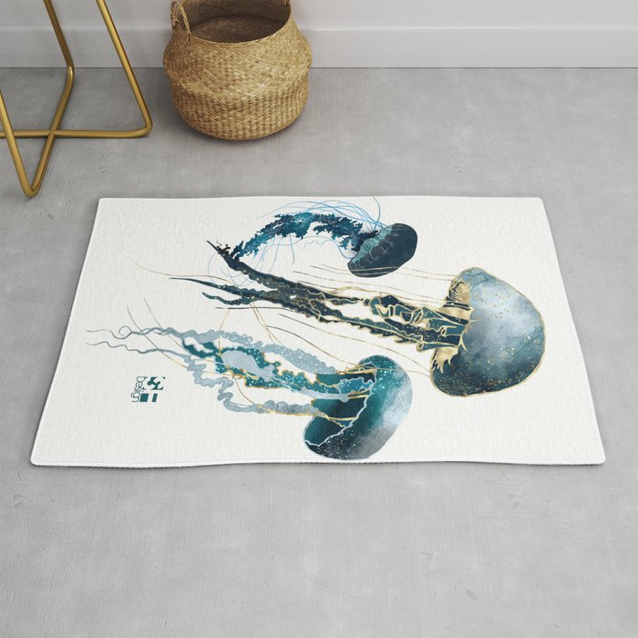 Metallic Jellyfish V-Custom Rug Gallery Image 1